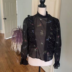 Black floral H&M shirt